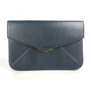 FENDI Clutch bag 8M0312 leather black flap To joule mens Used Authenti