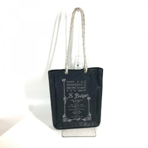 BVLGARI Shoulder Bag leather black bag shawl S.bulgari logo Women Used