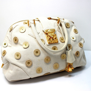 LOUIS VUITTON Handbag M95409 canvas white Polkadots Panama Bowlie Shou