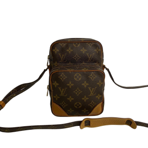 LOUIS VUITTON Shoulder Bag leather Brown Monogram Amazone