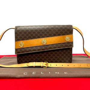 CELINE Shoulder Bag leather Brown