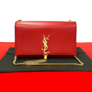 SAINT LAURENT PARIS Shoulder Bag leather Red Kate
