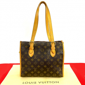 LOUIS VUITTON Tote Bag M40007 leather Brown Monogram Popan cool o