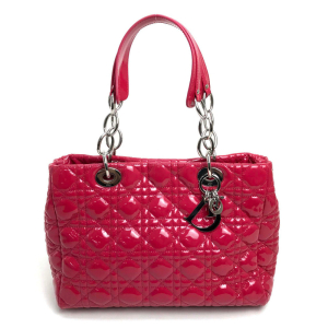 Dior Handbag M0955PVR Patent leather Pink type Cannage Soft Enamel Lad