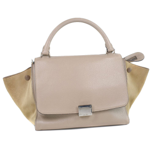 CELINE Handbag 174683MDB.03UN Leather, Suede pink beige 2WAYShoulder T
