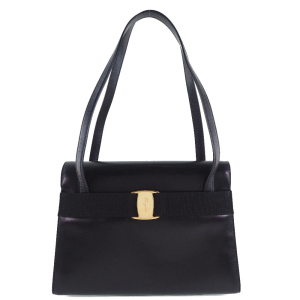 Salvatore Ferragamo Shoulder Bag BK-21 7675 Calfskin black Vala Women 