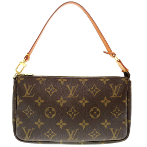 LOUIS VUITTON Pouch M51980 Monogram canvas Brown Monogram Pochette Acc