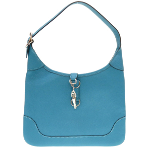 HERMES Shoulder Bag Shave Turquoise Trim 24 Women Used Authentic