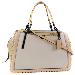 COACH Handbag 69613 Suede, Calfskin Beige / Brown Dreamer 36 Women Use