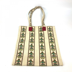 GUCCI Tote Bag canvas beige vertical GARDEN Women Used Authentic