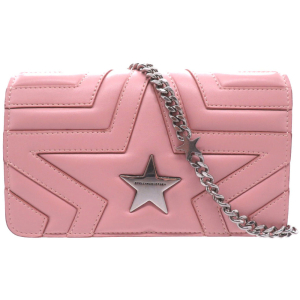 Stella McCartney Shoulder Bag Synthetic leather pink Star Women Used A