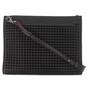 Christian Louboutin Shoulder Bag 1185130 leather black Sky Pouch Studs