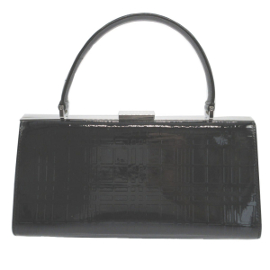 BURBERRY Handbag Patent leather black Women Used Authentic