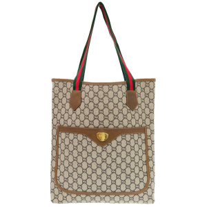 GUCCI Tote Bag PVC beige gucci plus