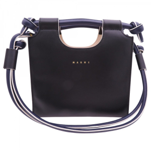 MARNI Shoulder Bag BMMP0055Q0 leather black MARCEL KNOT Tube knot Wome
