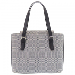 BURBERRY Handbag Canvas, Leather gray
