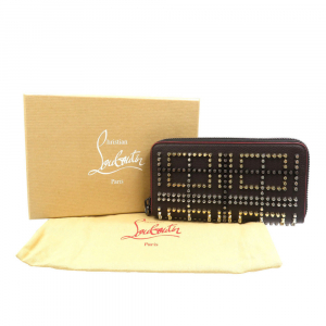 Christian Louboutin Long Wallet Purse 3165145 Calfskin black Panettone