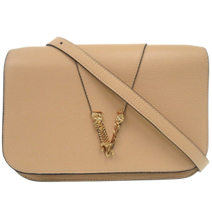 VERSACE Shoulder Bag DBFG985 leather beige