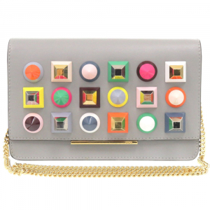 FENDI Shoulder Bag 8M0346 leather gray