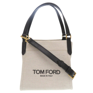 TOM FORD Tote Bag L1775024AAX Canvas, Leather white