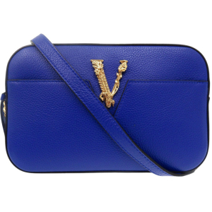 VERSACE Shoulder Bag 1005969 leather blue