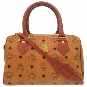 MCM Boston Duffel bag PVC coated canvas Brown