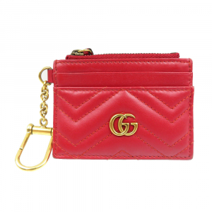 GUCCI Coin case 627064 leather Red GG Marmont