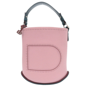DELVAUX Handbag AA0494 leather pink Bread Mini Bucket