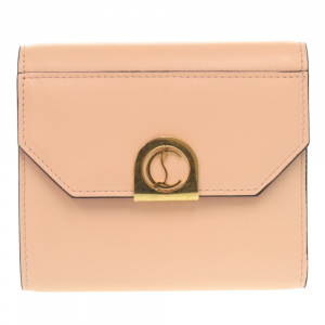 Christian Louboutin Tri-fold wallet leather pink Eliza compact wallet