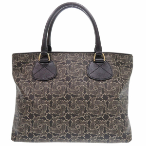 CELINE Handbag PVC, Leather Brown Monkey line