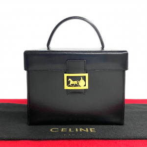 CELINE Handbag leather black