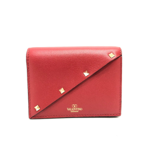 Valentino Folded wallet 5Ôº∑2P0AE4VRF leather Red Rock studs