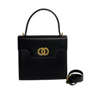 CELINE Shoulder Bag Calfskin Navy