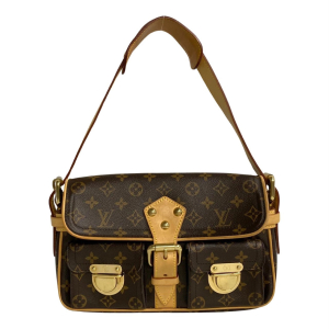 LOUIS VUITTON Shoulder Bag leather Brown Monogram Hudson PM