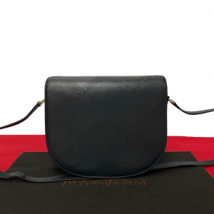 YVES SAINT LAURENT Shoulder Bag leather Navy