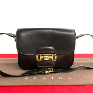 CELINE Shoulder Bag leather Brown