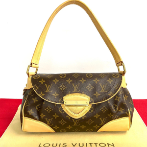 LOUIS VUITTON Shoulder Bag leather Brown Monogram Beverly MM