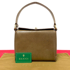 GUCCI Handbag leather Brown