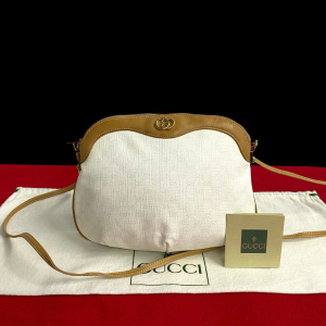 GUCCI Shoulder Bag leather Brown