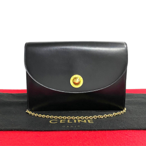CELINE Shoulder Bag leather black