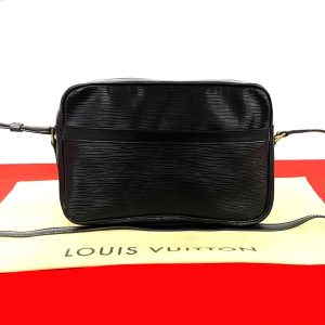 LOUIS VUITTON Shoulder Bag Epi Leather black Epi Trocadero