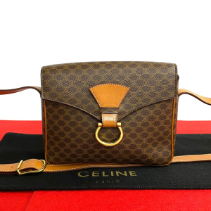 CELINE Shoulder Bag leather Brown