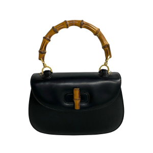 GUCCI Handbag Calfskin black Bamboo