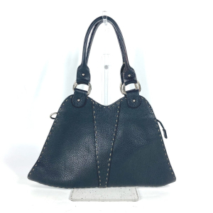 FENDI Handbag 8BR264 leather black Celeria Women Used Authentic