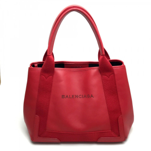 BALENCIAGA Shoulder Bag 339933 leather Red Navy kabas S Women Used Aut