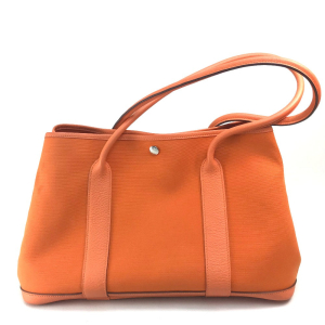 HERMES Tote Bag Towar Office / Leather Orange Garden party PM Women Us