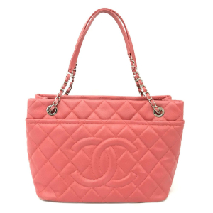 CHANEL Tote Bag A67921 Caviar skin pink CC COCO Mark Matrasse Women Us