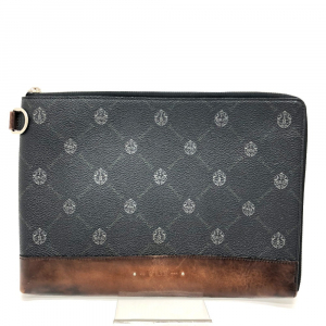 Berluti Clutch bag E1129 leather black Signature business bag mens Use