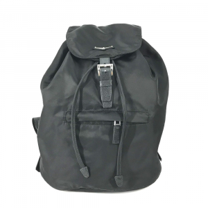 PRADA Backpack 1BZ032 Nylon / leather black With logo Triangle logo pl