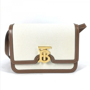 BURBERRY Shoulder Bag 8039365 Canvas / leather beige Bag 2WAY bag clut